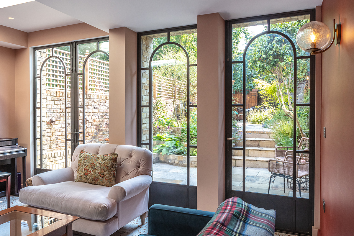 london townhouse with bronze extensio interior