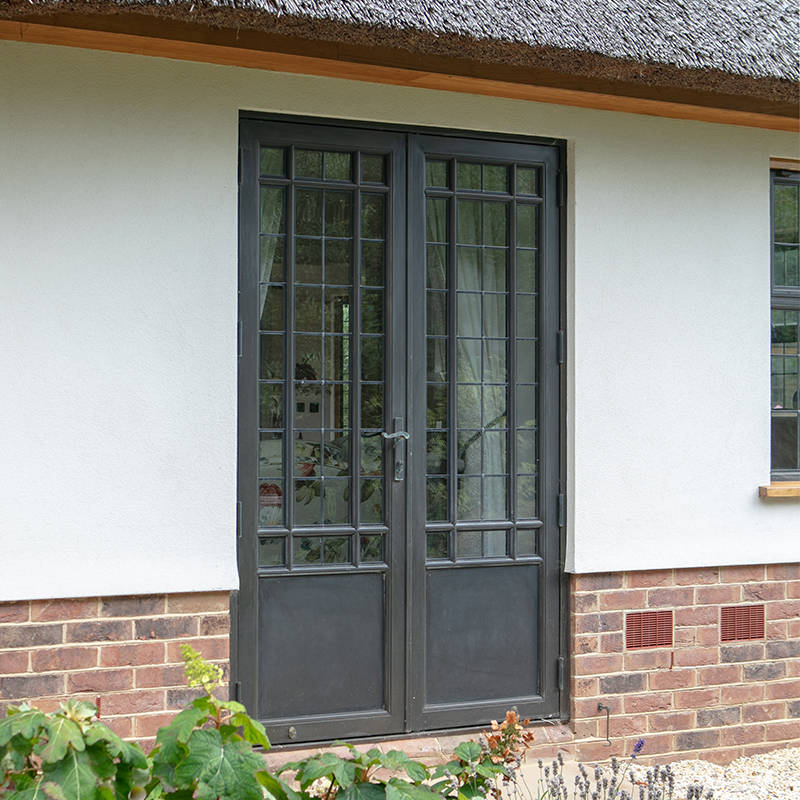 panelled door with glazed margin detail