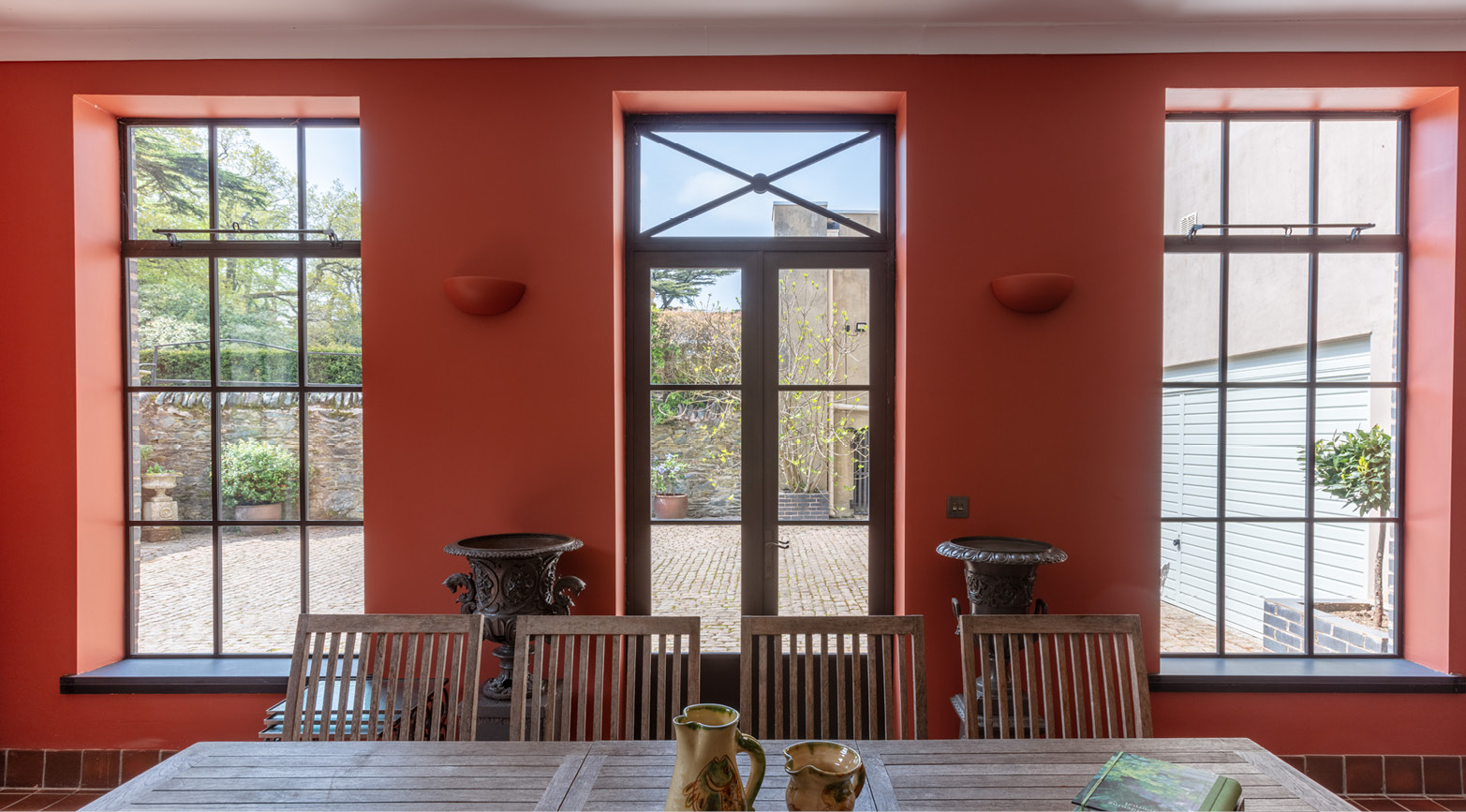 Bronze in garden room