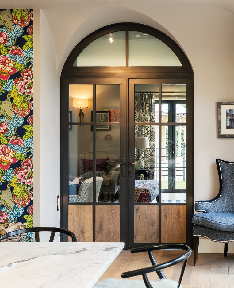 Arched bronze doors