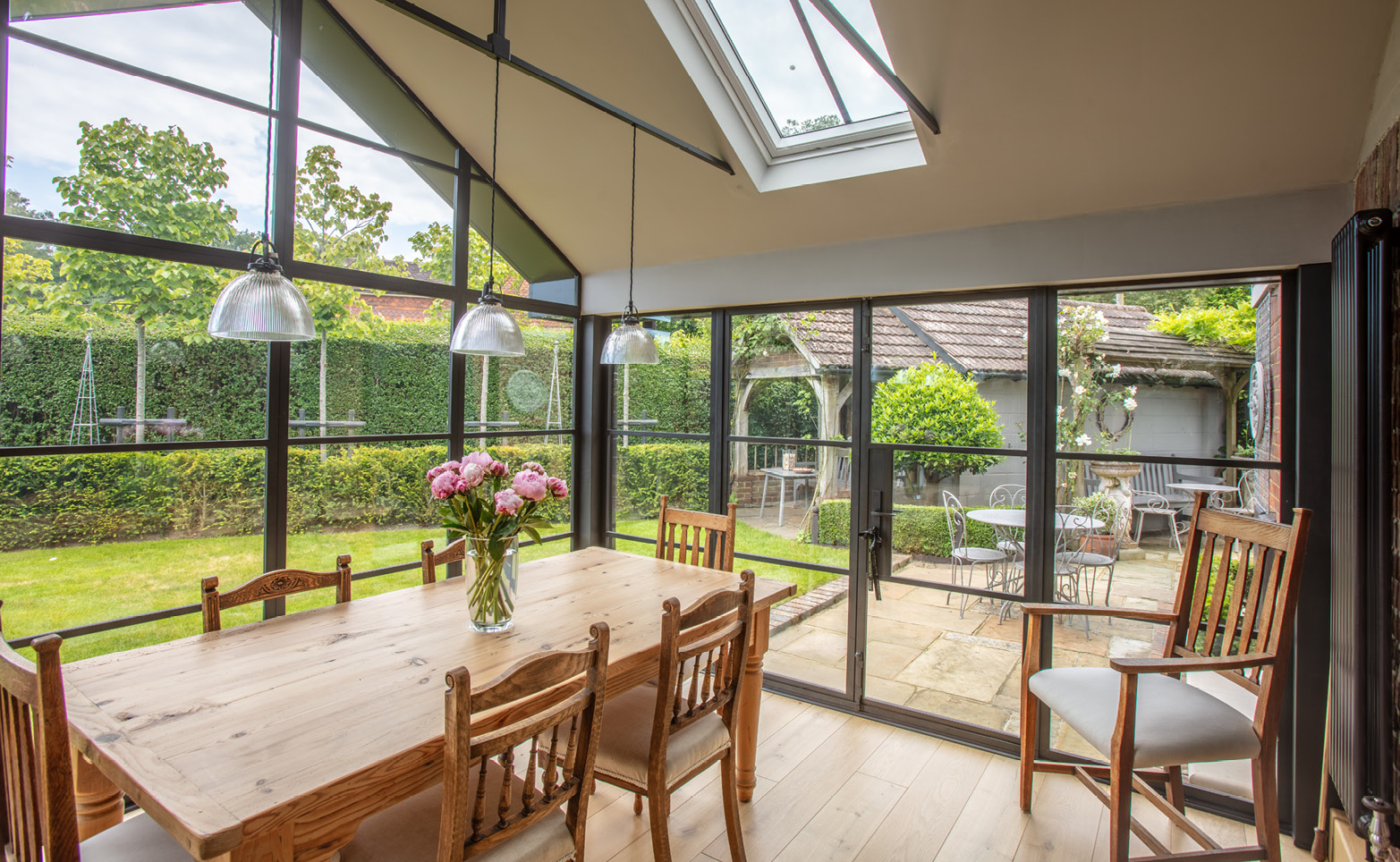 Garden room extension dining area