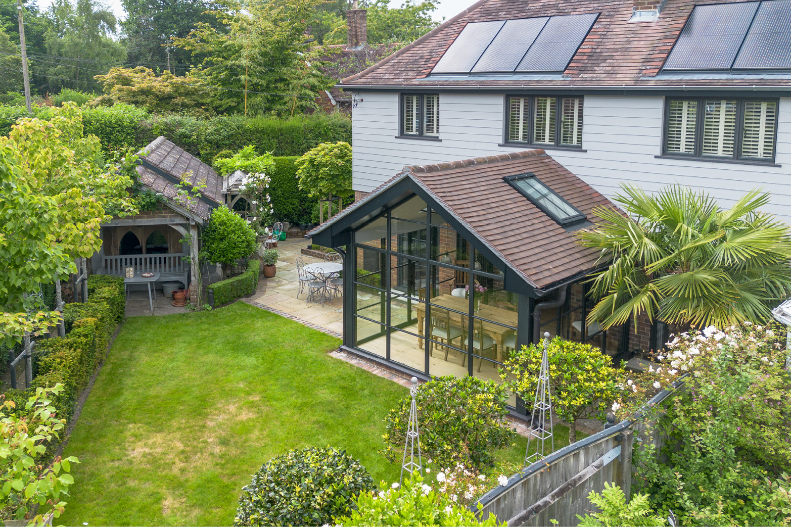 Garden room extension for dining