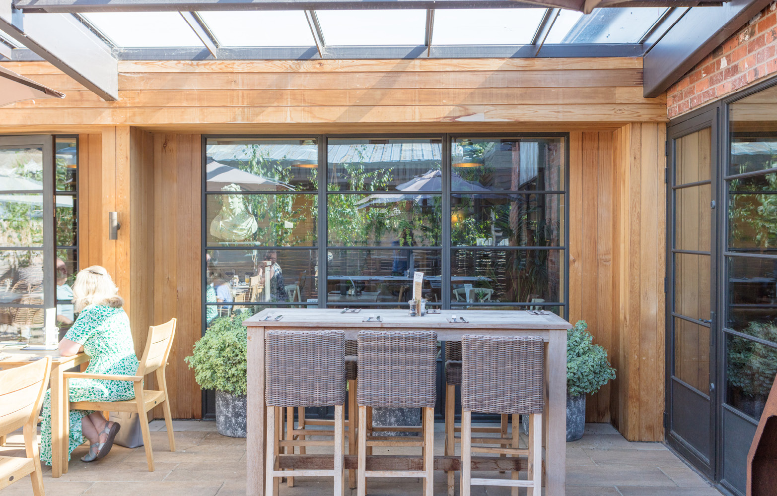 Outside seating at Wentworth garden centre