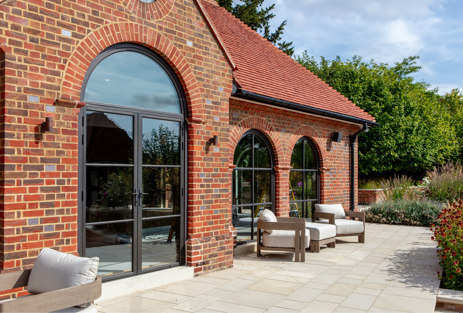 Bronze door on outbuilding
