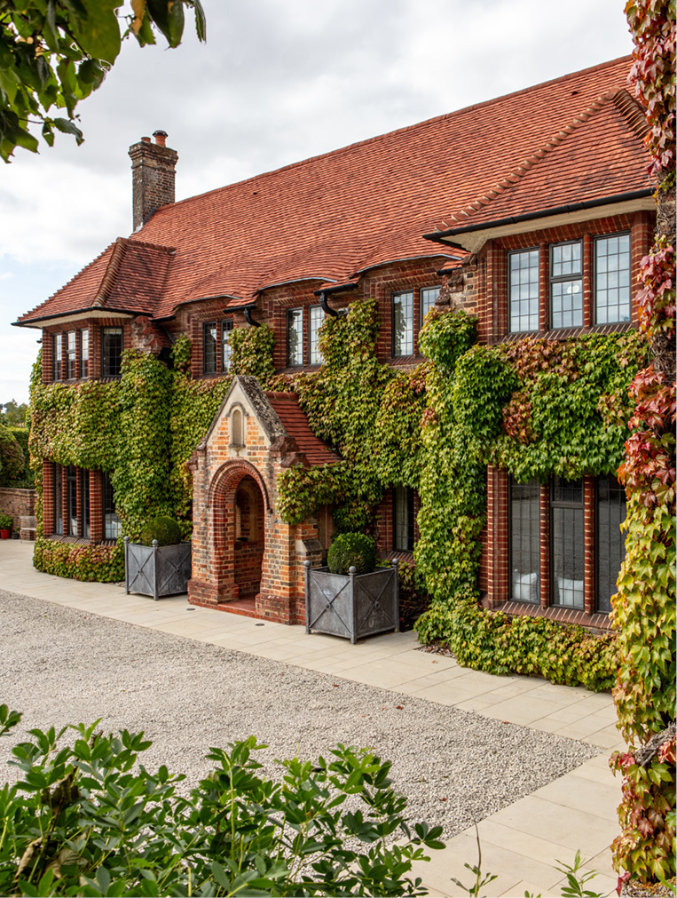 Close up of period home with bronze windows
