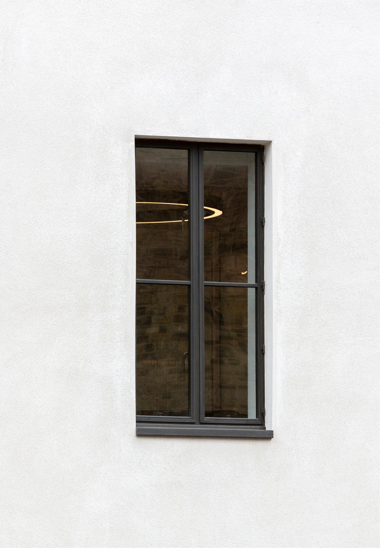 bronze window at office refurb
