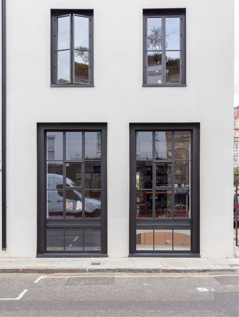 bronze windows in office