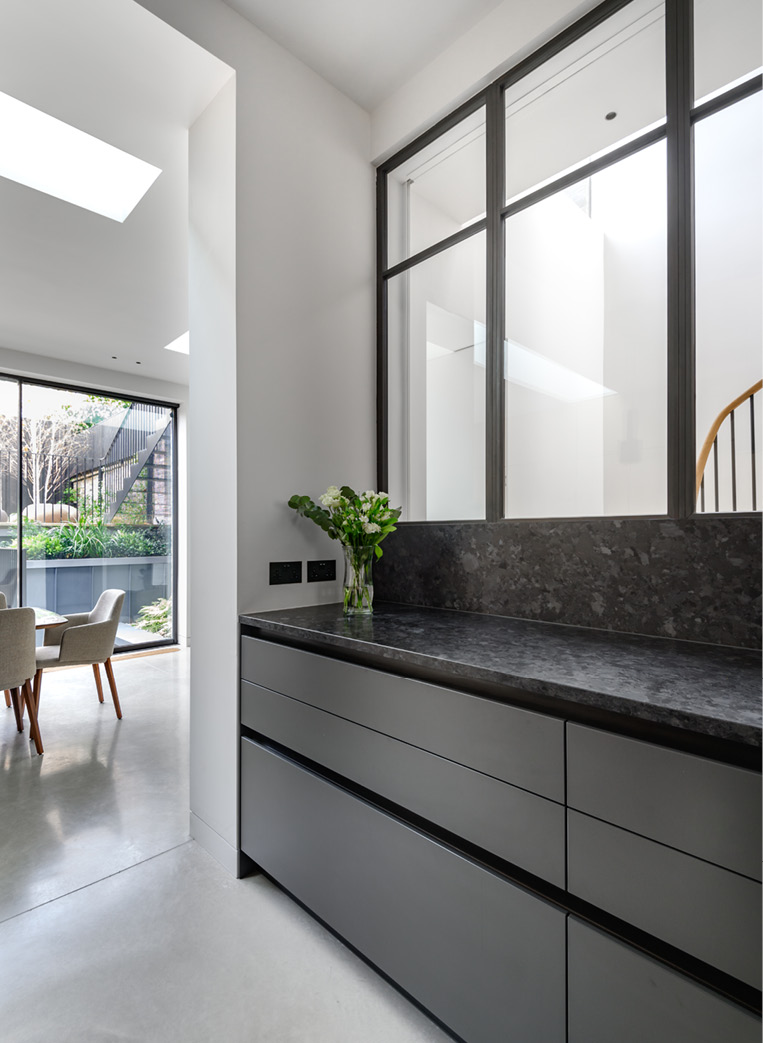 bronze kitchen side counter