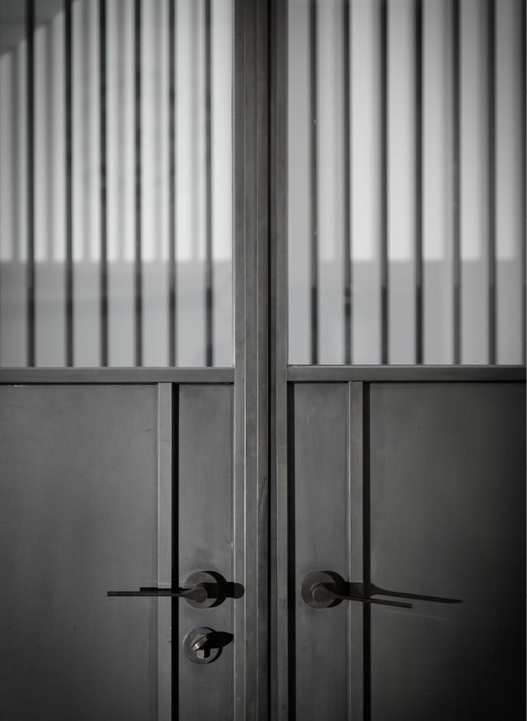 close up of bronze doors