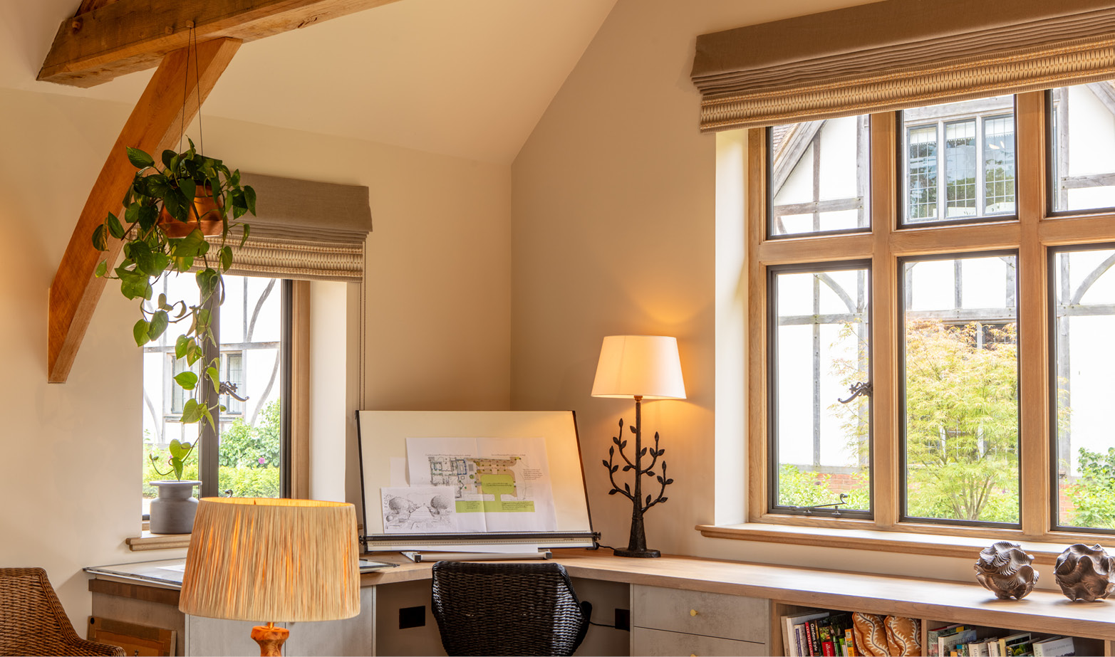 studio with bronze windows