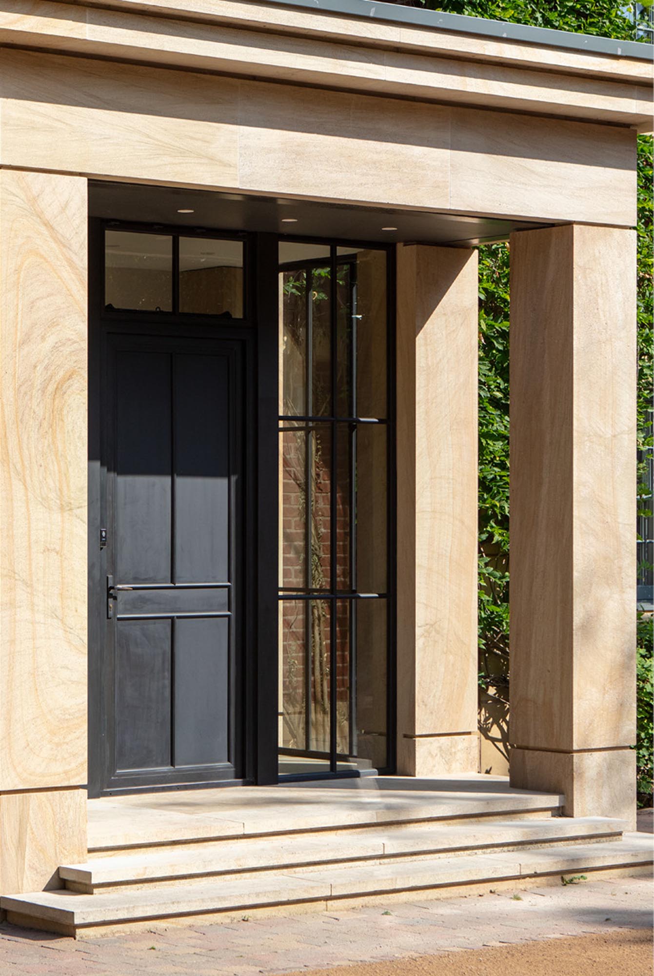 close up of bronze door