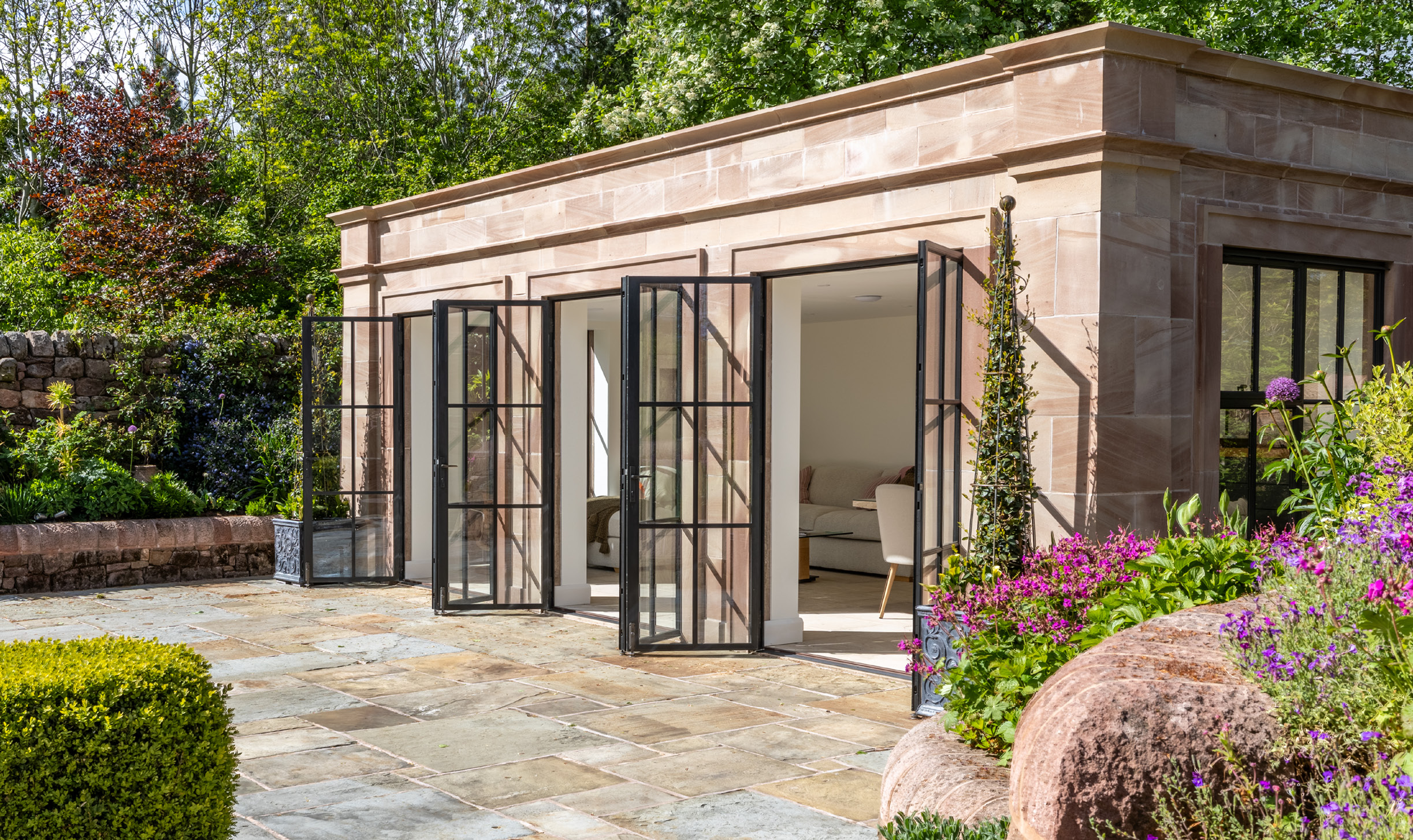 Freestanding Garden Room with Bronze Doors