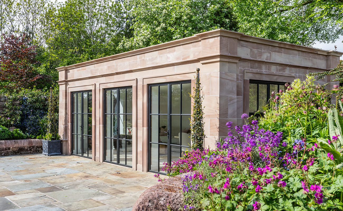 Freestanding Garden Room with Bronze Doors