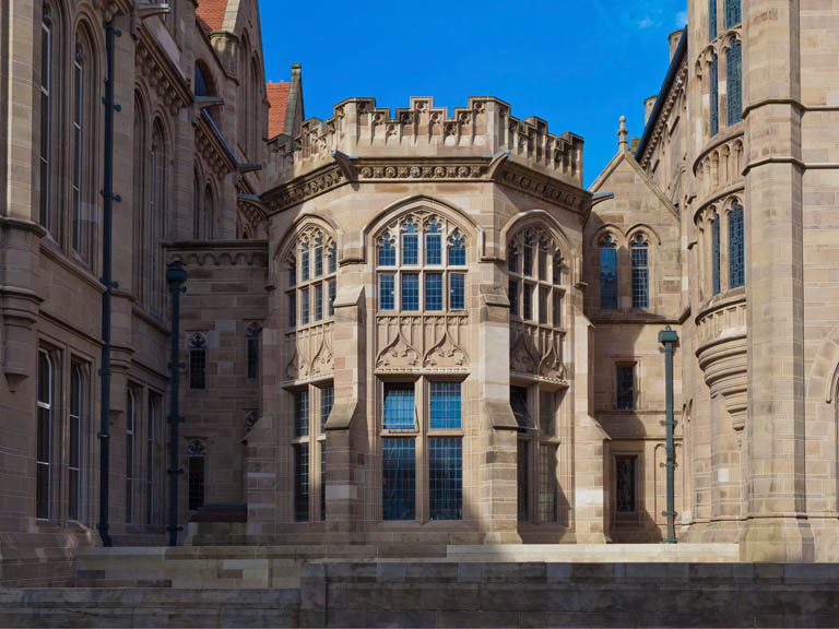 Listed Building at Manchester University with Bronze Casements