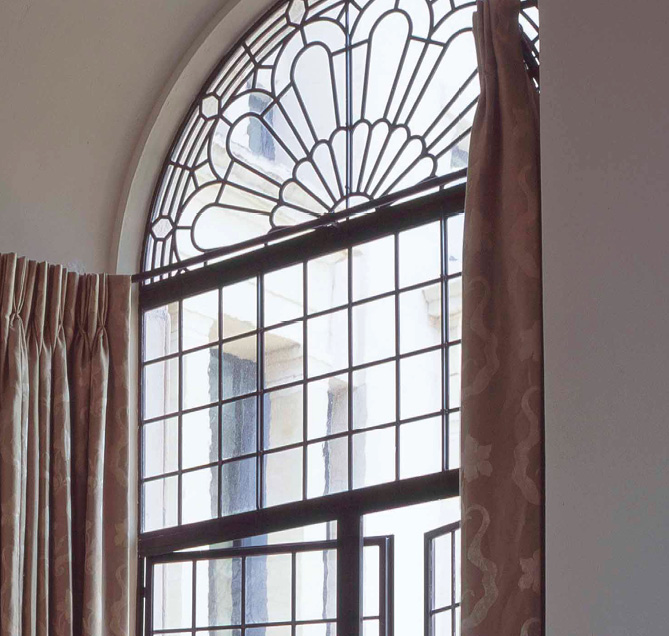 Old University Building with Bronze Windows