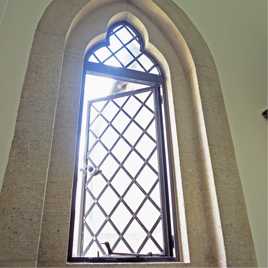 Historic Church with Bronze Window