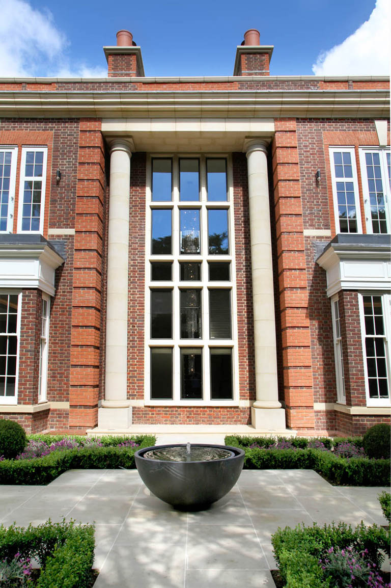 Screen of Bronze Windows from Outside