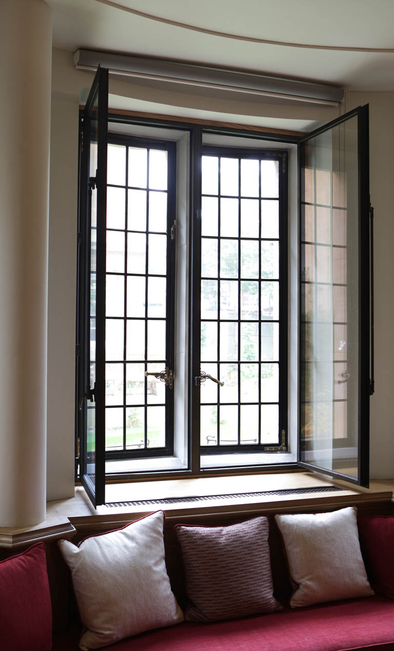 secondary glazing with open windows