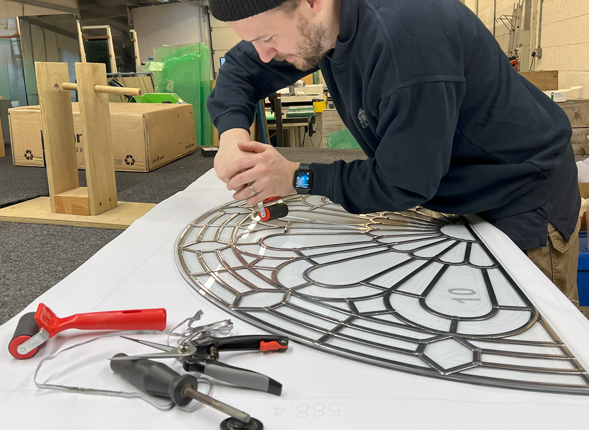 Lead glass work for our windows